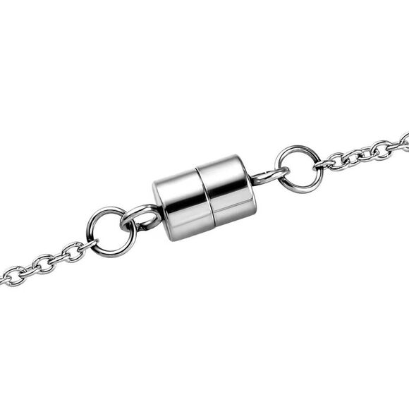 Mojave Blue Turquoise Stainless Steel Pendant Necklace - Picture 5 of 7